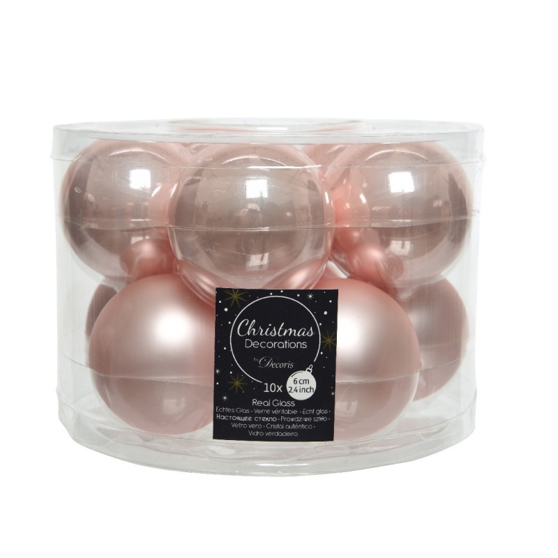 Glass Christmas baubles Diam 6 cm Set of 10 AmagicTree.com