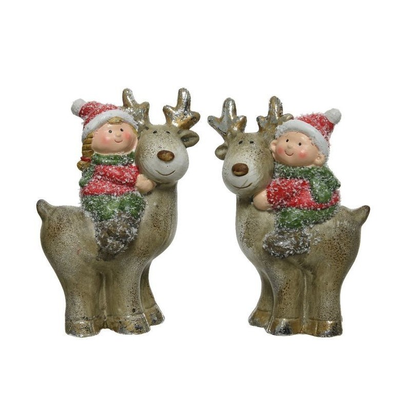 Children with small reindeer dim 5x11 cm Single Piece AmagicTree.com